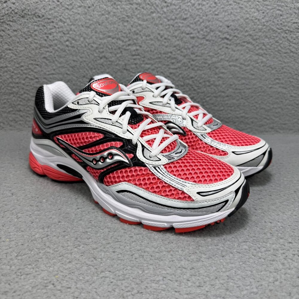 Saucony ProGrid Omni 9 Men 10.5 Shoe Silver Coral Pink Running Sneakers Trainers